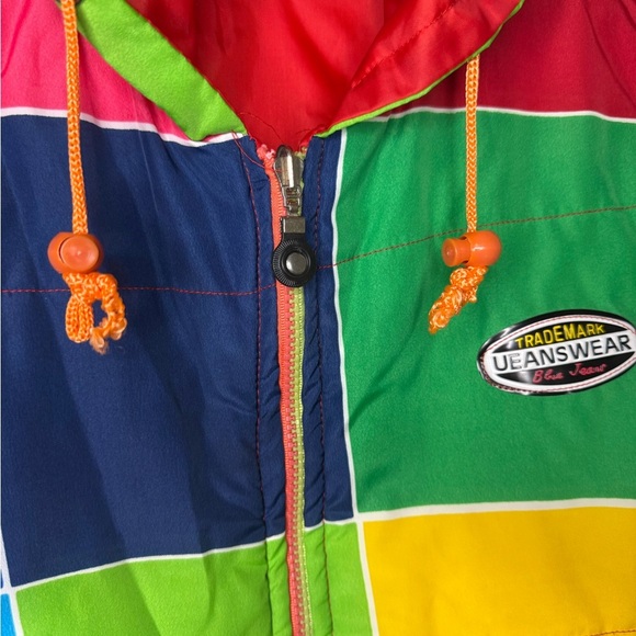 Vintage 80s Rainbow Puffer Jacket,  Retro Vest, Stranger Things Vest,.  #309 - Picture 7 of 14